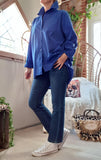 Chemise longue Bleu électrique Oversize