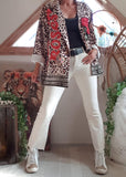 Veste oversize Red roses