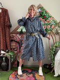 Robe Daniella Léo fond bleu du 38 au 52