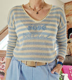 Haut Rosé Piscine bleu ciel