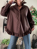 Chemise Faustine chocolat du 36 au 46