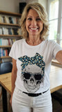 Tee-shirt Skull bleu