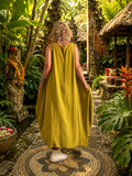 Robe Eva Olive mourtarde