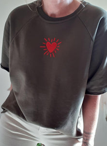Sweat Coeur kaki