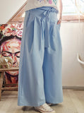 Pantalon large bleu ciel
