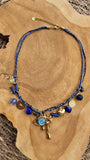 Collier Gaudy bleu