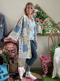 Gilet Crochet Amandine marron/bleu/beige