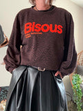 Sweat Bisous chocolat du 36 au 44