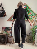 Pantalon avec ceinture Agathe noir du 36 au 46