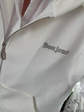 Veste sans manches Bonjour blanche