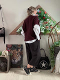 Pull croisé Margaux bordeaux du 38 au 52