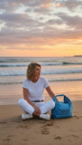 Fourre-tout Coveri bleu turquoise