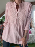 Blouse Josephine rose poudré