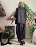 Pantalon Gabrielle croisé noir  du 38 au 48