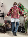 Veste imprimé bohème bordeaux du 36 au 44/46