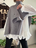 Pull/poncho Esmée gris du 36 au 52
