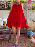 Robe tunique Isabelle rouge