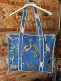 Sac matelassé Amazonie bleu