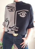 Pull Rostro gris/noir