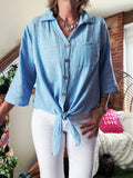 Chemise bleu ciel Astrid