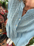 Blouse Josephine bleu ciel