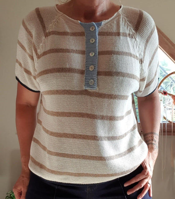 Pull marin col bleu