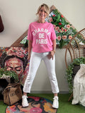 Tee-shirt Charme de Paris rose écriture blanche