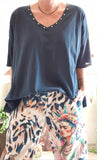 Haut Oversize bleu Star