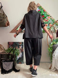 Pantalon Gabrielle croisé noir  du 38 au 48