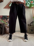 Pantalon avec ceinture Agathe noir du 36 au 46