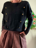 Pull sans manches Gaby noir du 36 au 42