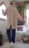 Chemise beige oversize