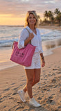 Grand sac fourre-tout Coveri rose