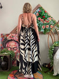 Robe longue Tropicale noire