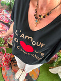 Tee-shirt L amour le Chocolat noir