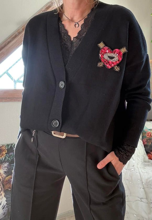 Gilet noir Coeur Spirit