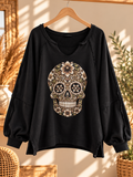 Sweat Oversize CALAVERA noir du 38 au 52