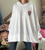 Sweat Skull strass blanc