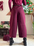 Pantalon Nash bordeaux avec ceinture du 36 au 44