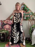 Robe longue Tropicale noire