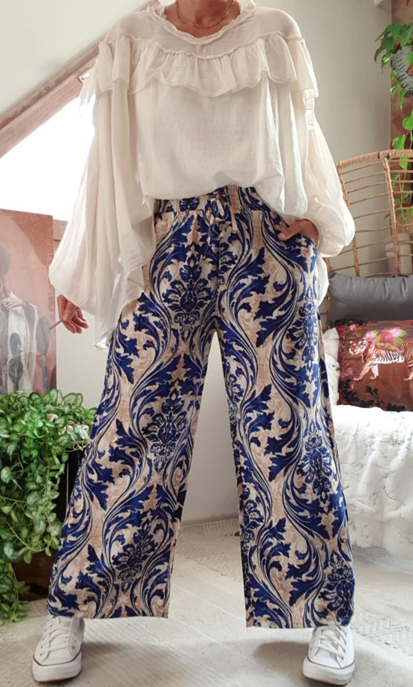 Pantalon Agathe bleu