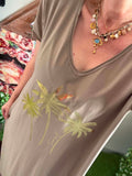 Robe longue Sunset marron clair