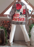 Veste oversize Red roses