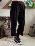 Pantalon avec ceinture Agathe noir du 36 au 46