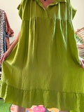 Robe Cécile Pistache du 38 au 52
