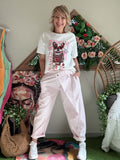 Pantalon Stéphane rayures roses