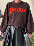 Sweat Bisous chocolat du 36 au 44