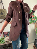 Veste longue MJ chocolat du 36 au 42/44
