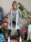 Gilet Crochet Amandine marron/bleu/beige