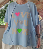 Haut Love You More bleu